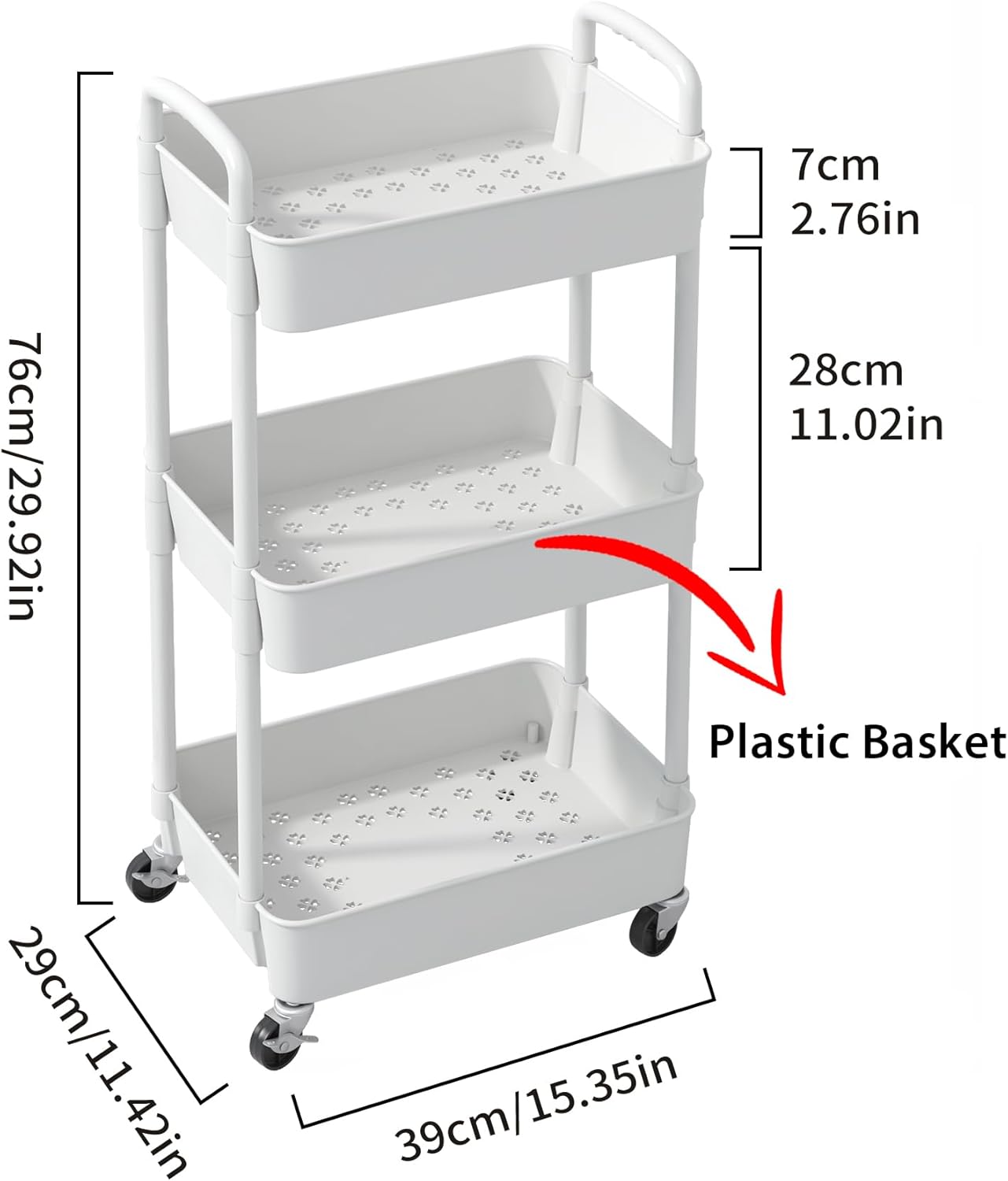 plastic storage baskets with iron pipe frame construction