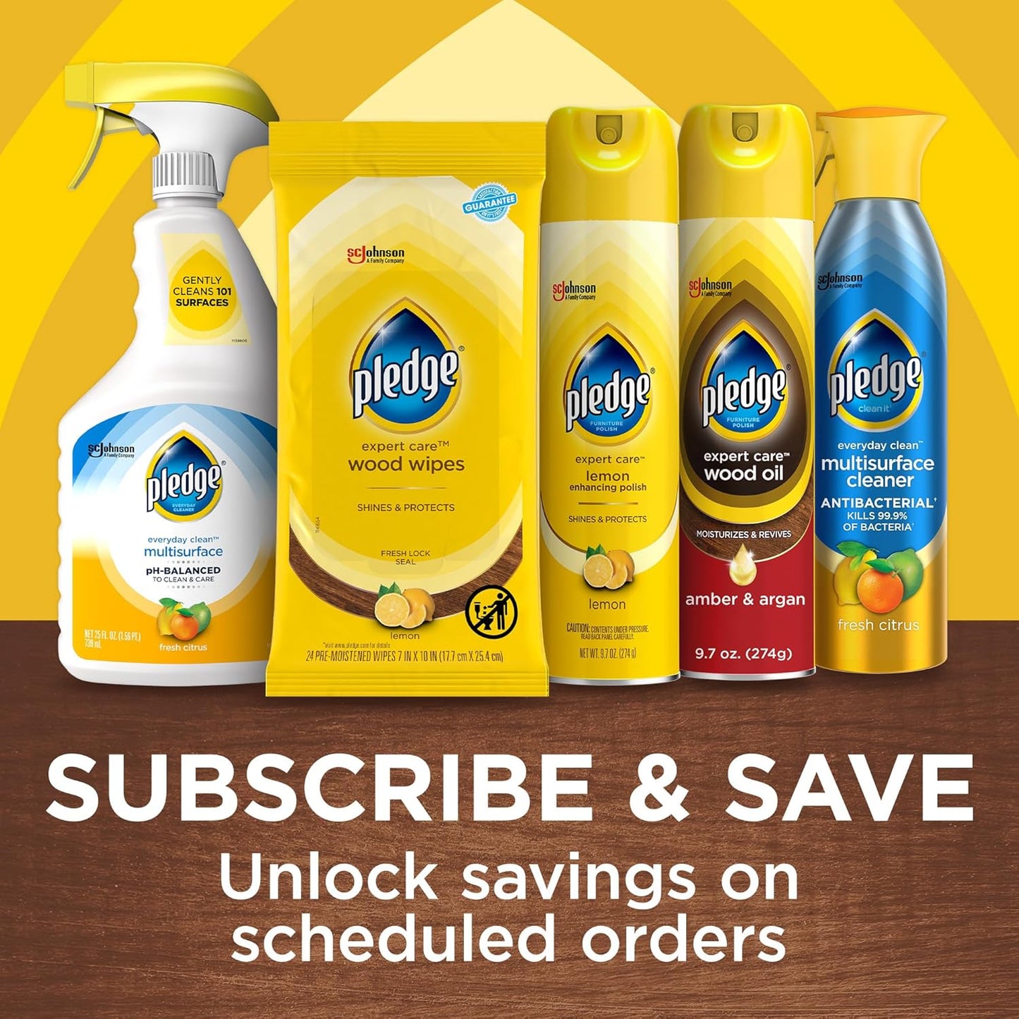 Pledge Allergen-Free Lemon Polish – A Calming Bedtime Surface Routine for Sensitive Households