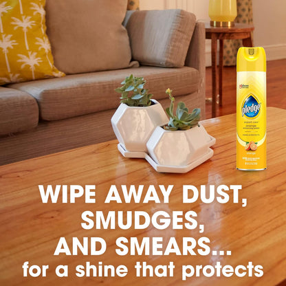 Pledge Enhancing Polish – Granite and Wood Shine Spray for Dining Room Decor, 9.7oz Pack of 3