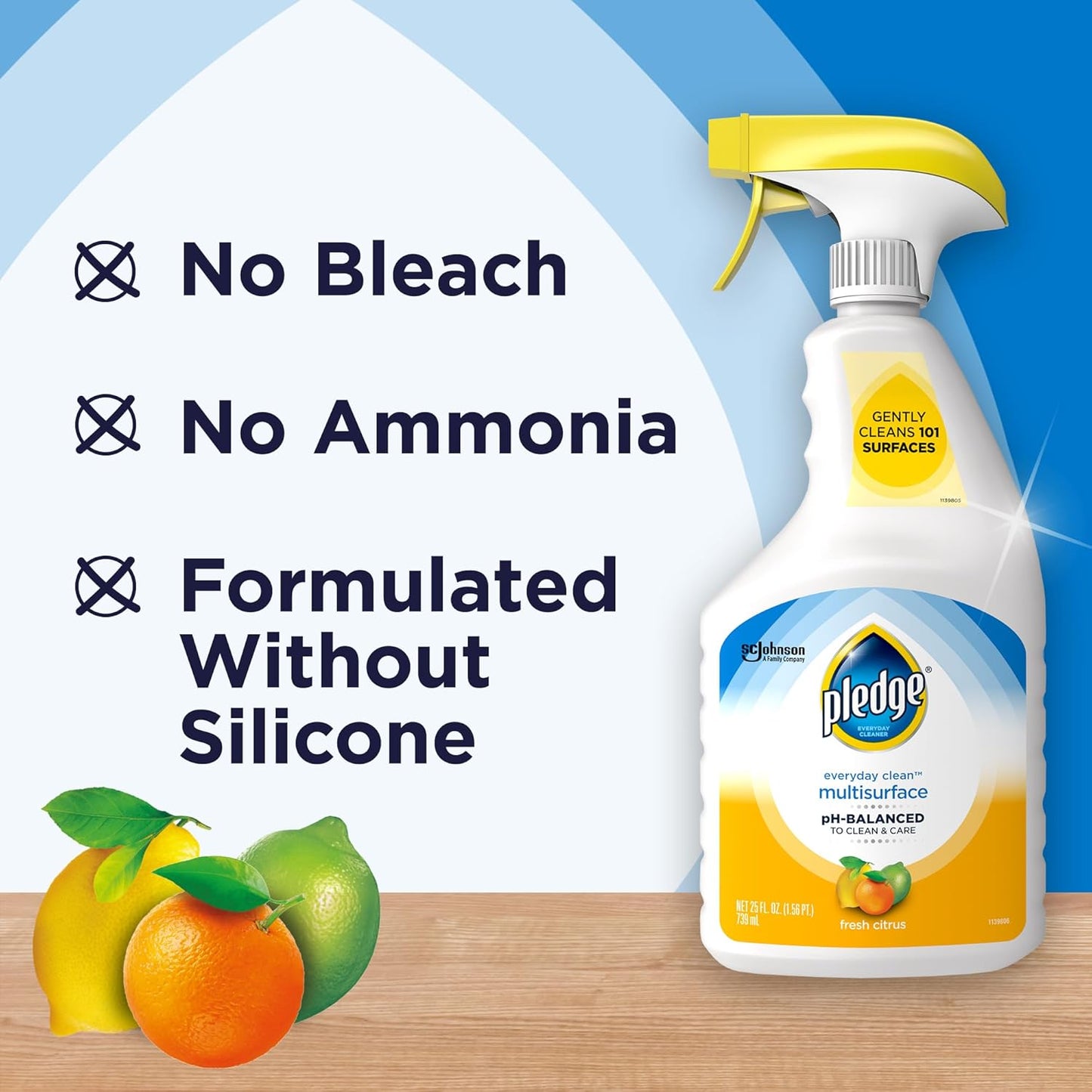 Pledge pH-Balanced Multisurface Cleaner – One-Bottle Minimalist Cleaning for Clutter-Free Homes