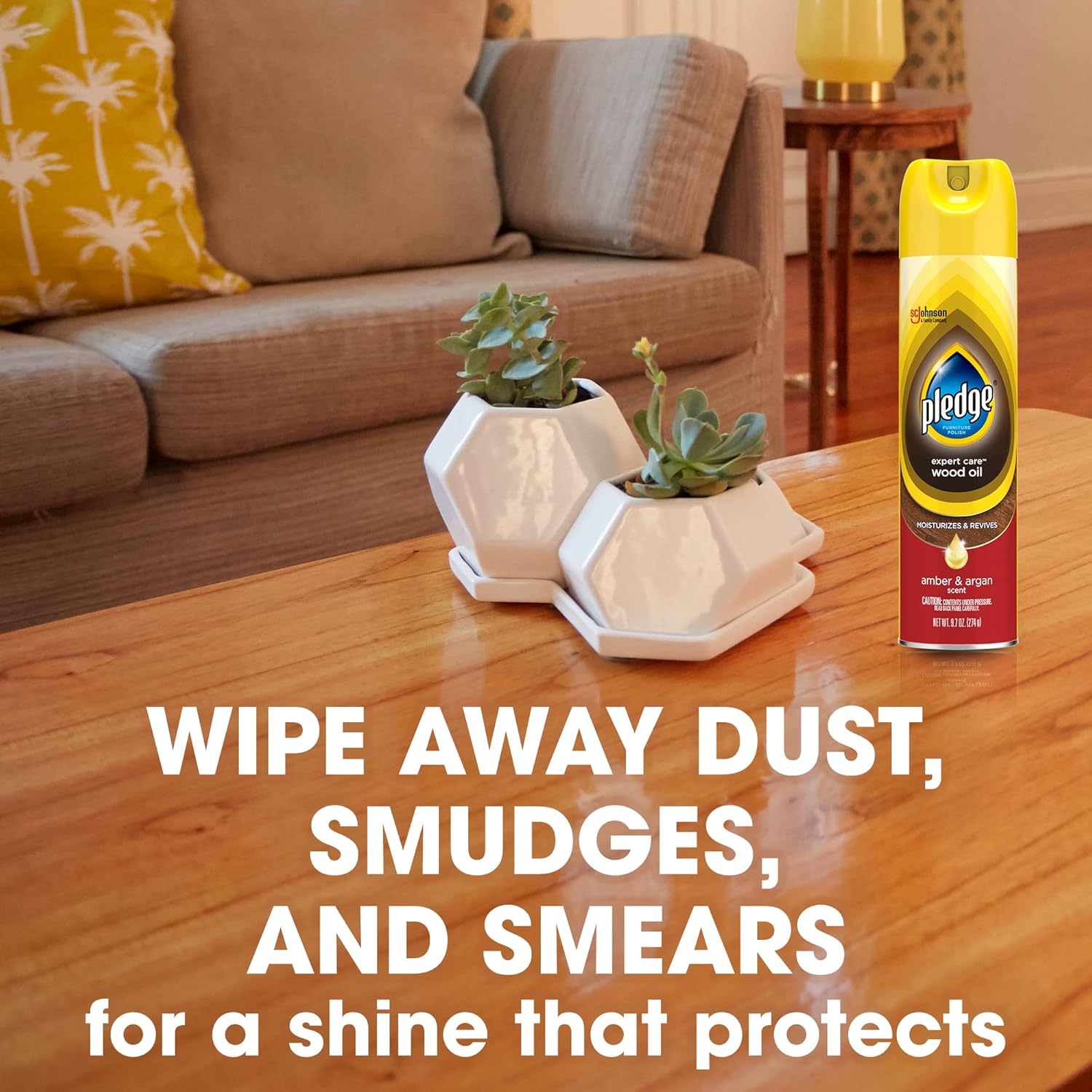 Pledge Reviving Wood Conditioner – Bedroom and Dining Room Décor Essential for Sealed Wood Tables, Chairs and Built-Ins, 9.7oz