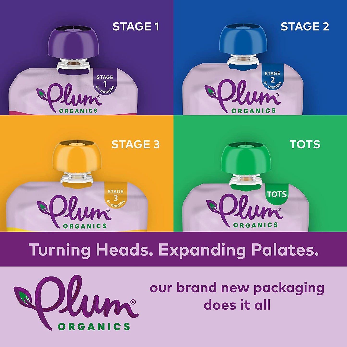 Plum Organics Mighty 4 Organic Pouch – Stroller and Car Ride Snack with Hidden Veggies for Toddlers