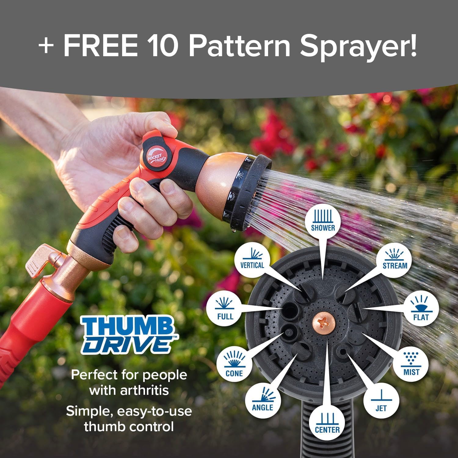 Pocket Hose Ballistic – 50 FT Expandable Garden Hose Gift for Mom on Her Birthday or Mother’s Day