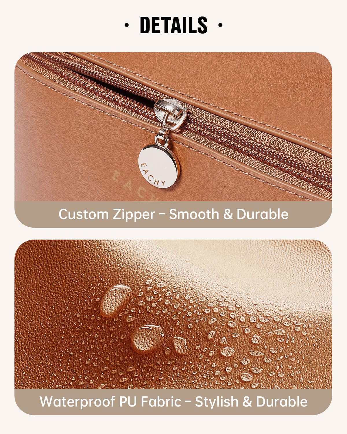 polyester inner lining with dedicated inner pocket for organized storage