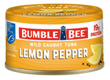 Bumble Bee Snackers Lemon Pepper Tuna – Keto High-Protein Snack for Meal Prep, 19g Wild-Caught Per Can