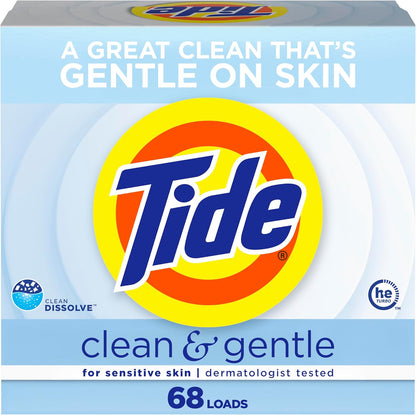 powder detergent format, 77 oz providing 68 loads per package
