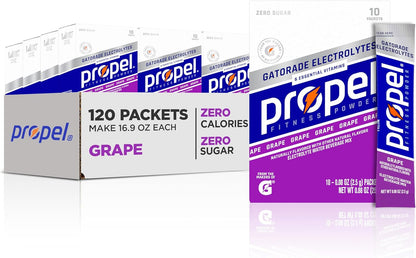 powder packet form factor that dissolves in water for on-the-go mixing