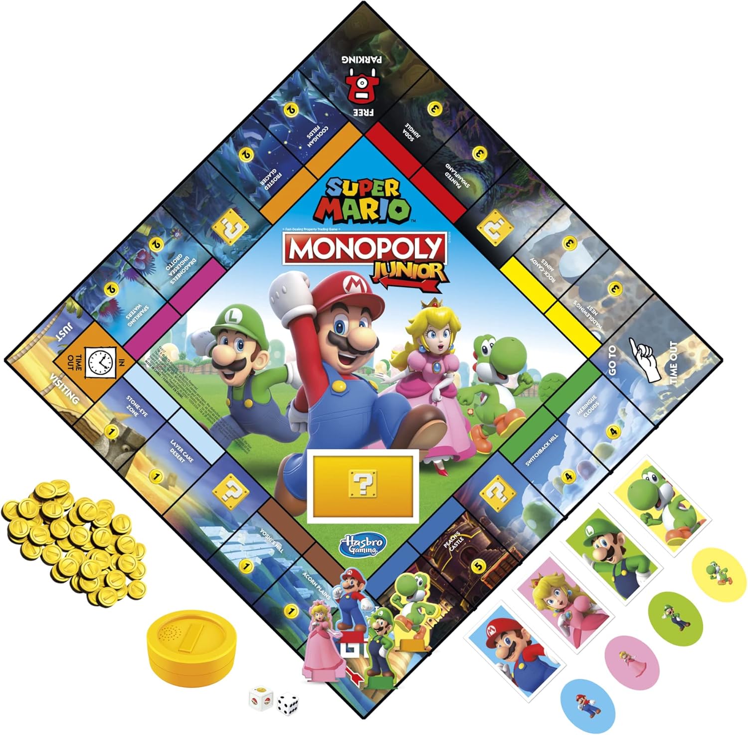 power-up die mechanic that gates access to the sound effect and coin collection
