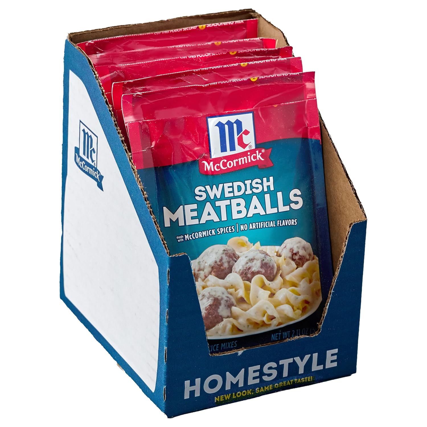 pre-blended meatball seasoning mix with onion, paprika, and spices