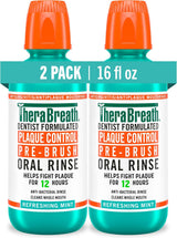 TheraBreath Pre-Brush Oral Rinse – Mindful Daily Mouth Care Ritual, Alcohol-Free Plaque Defense
