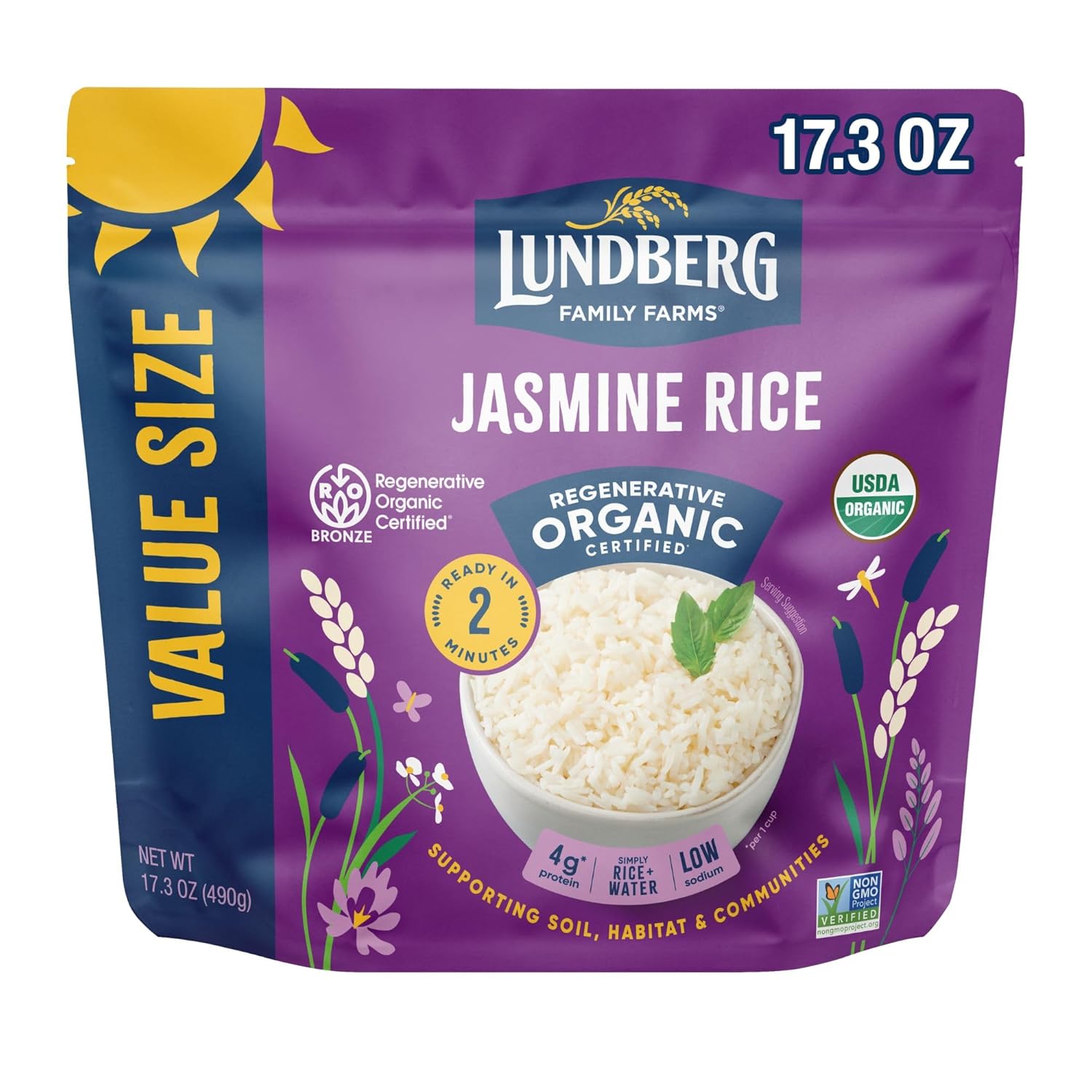 pre-cooked organic jasmine rice ready in 90 seconds