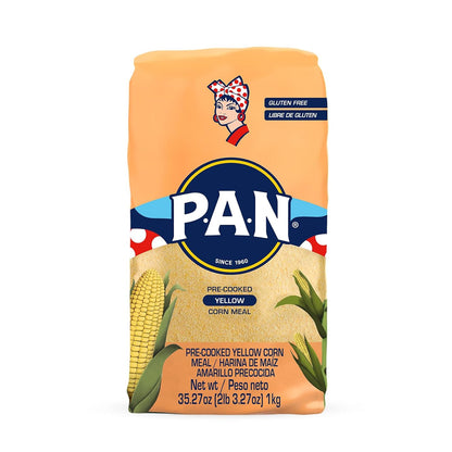 pre-cooked yellow corn meal that hydrates instantly with water