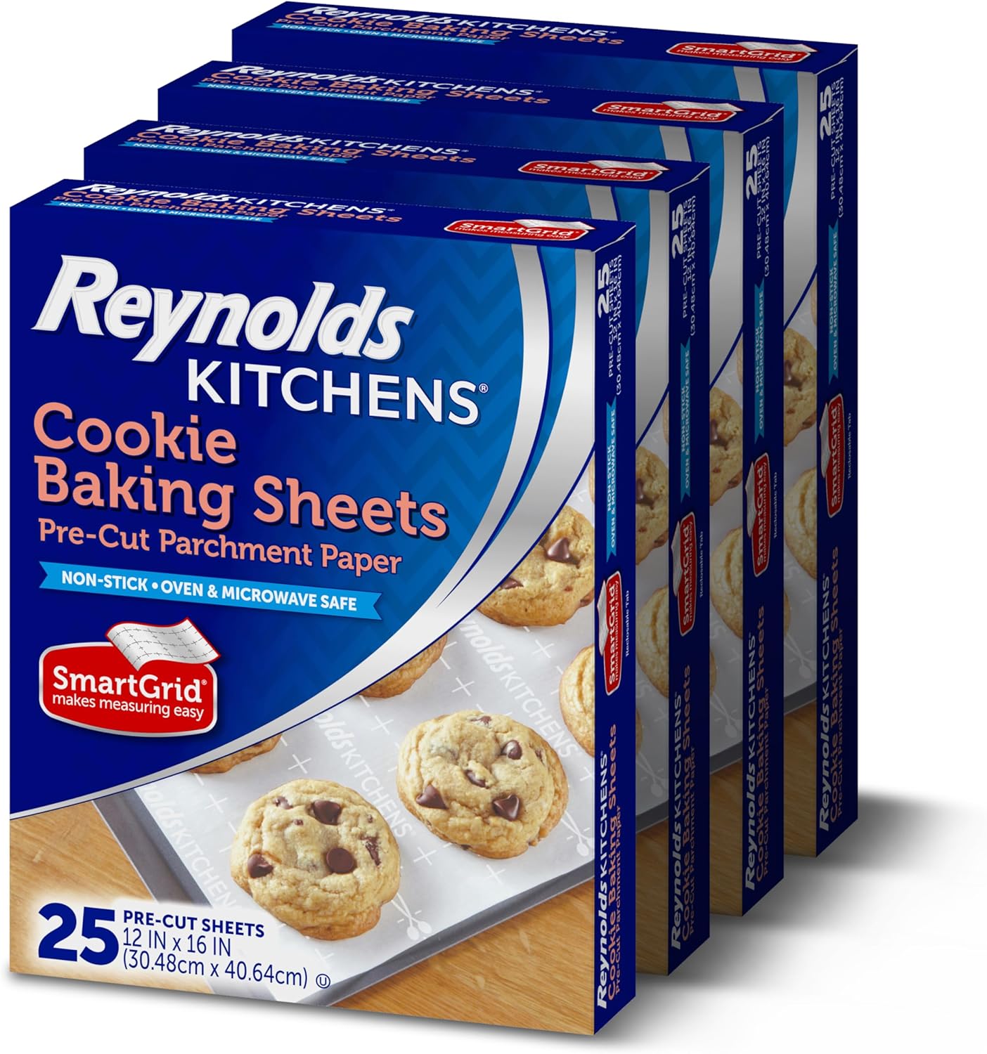 pre-cut 12 x 16 inch parchment sheets sized for standard cookie baking pans