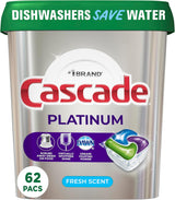 Cascade Platinum ActionPac Dishwasher Pods for Home Office Routines, Bulk Fresh Scent Supply