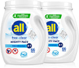 all free clear Mighty Pacs – Fragrance-Free Laundry for Eczema-Prone Skin, Sensitive Skin Wellness Routine