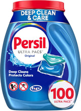 Persil Ultra Pacs Original Everyday Clean Laundry Detergent 100 Count for Streamlined Laundry Room and Intentional Home Living