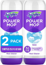 Swiffer PowerMop Floor Cleaning Solution Refills – Home Office and Study Floor Care, Fresh Scent for Focused Workdays