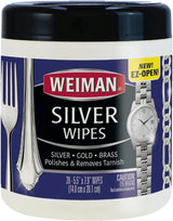 Weiman Jewelry Polish Cleaner – Premium Tarnish Remover Wipes for Heirloom Silver Collections and Estate Jewelry