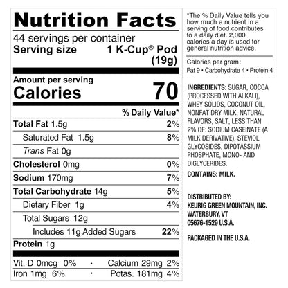 pre-portioned single-serve pods in 10, 22, 28, 44, 60, and 88 count options