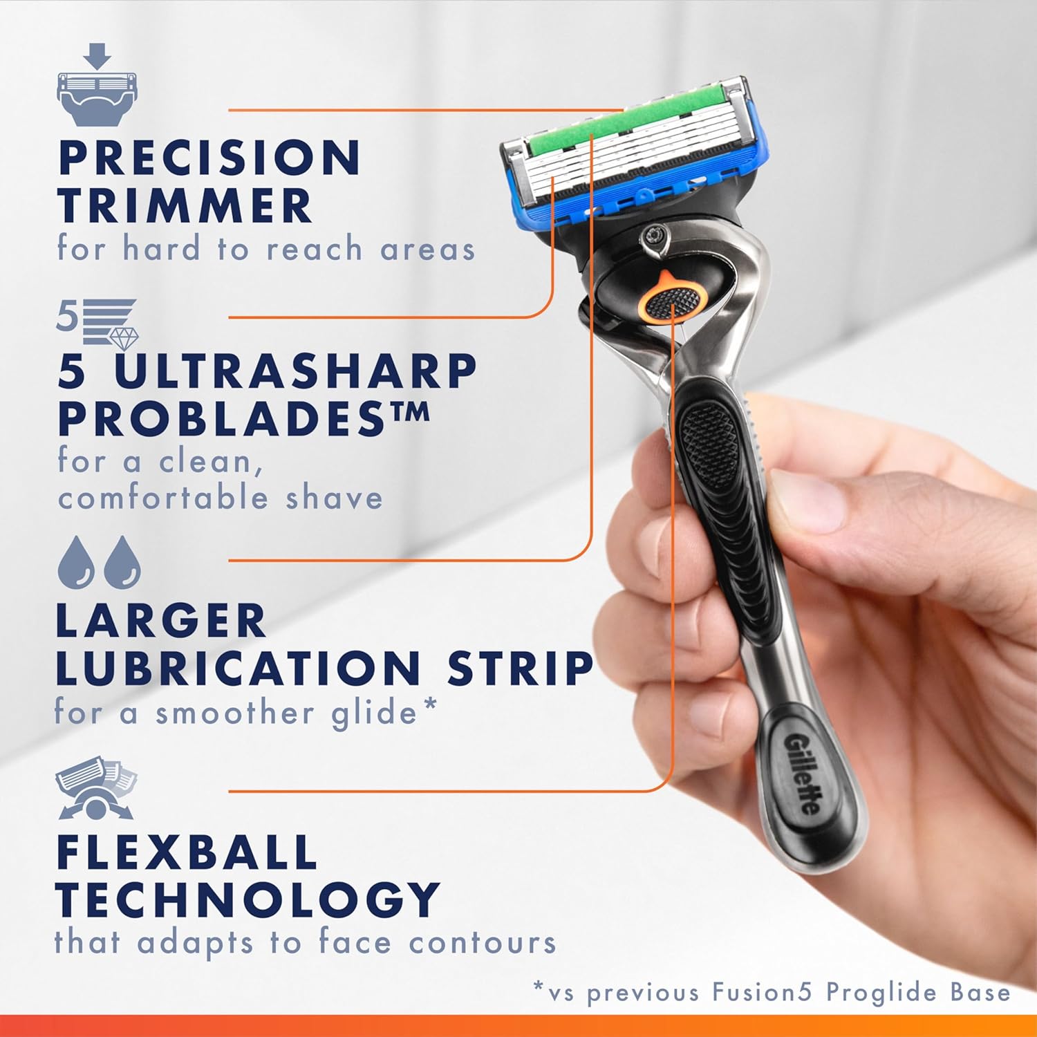 precision trimmer blade on the back for edging and hard-to-reach spots
