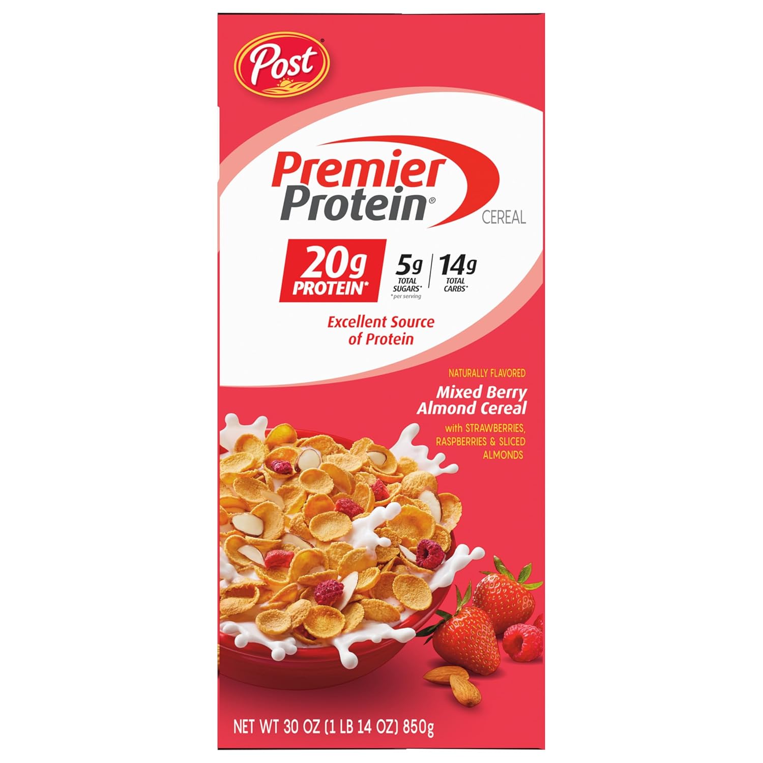 Premier Protein Mixed Berry Almond Breakfast Cereal – Quick Office Breakfast for Focused Mornings and No Sugar Crash