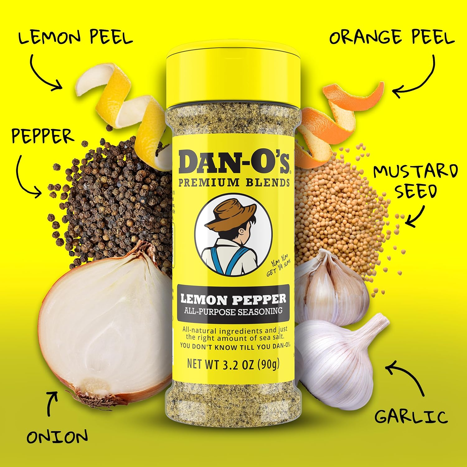 premium ingredient blend featuring herbs, garlic, onion, and citrus peel without fillers