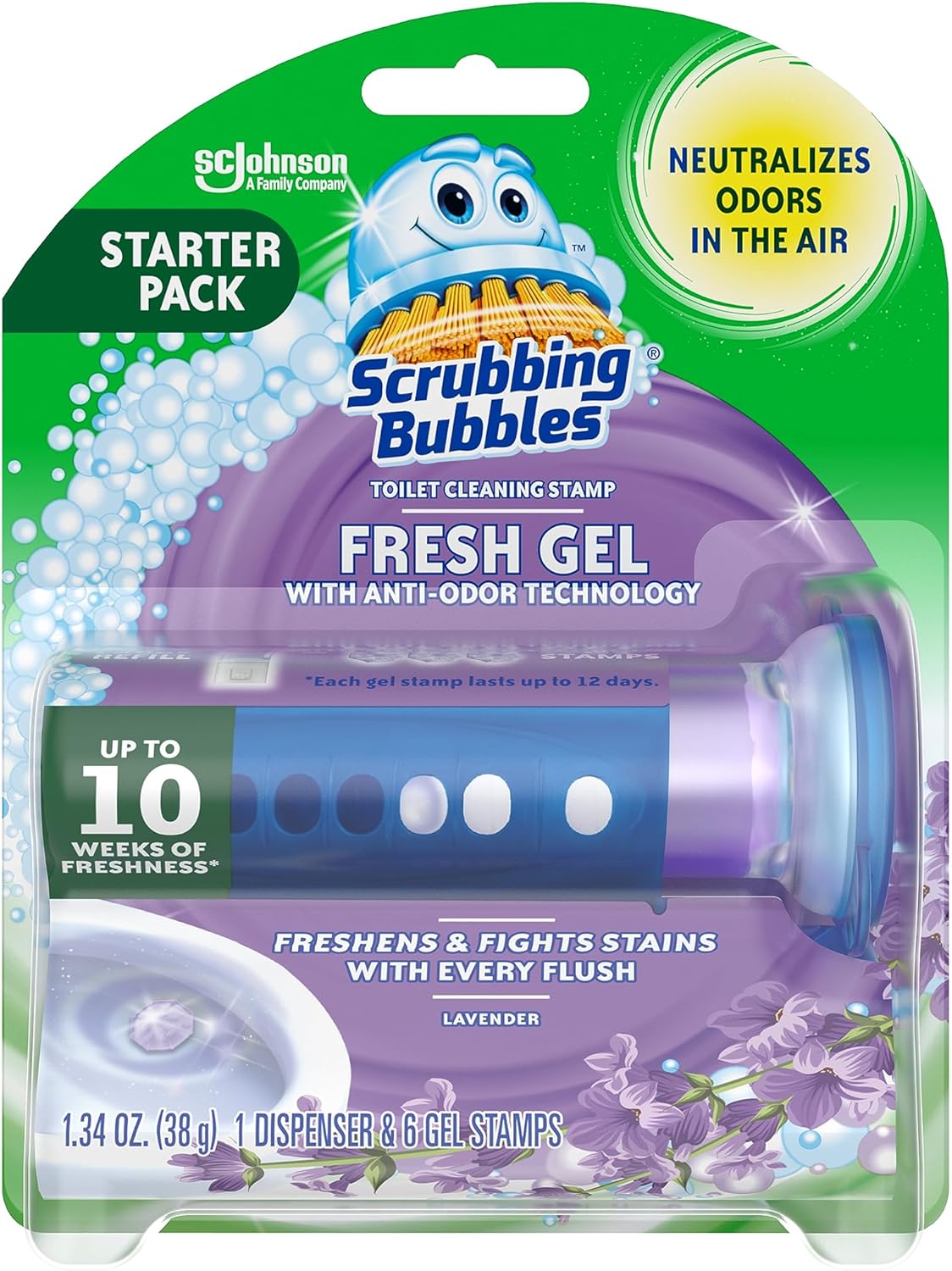 press-to-stamp gel dispenser applicator for placement under the rim