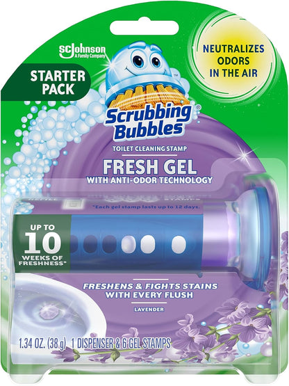 press-to-stamp gel dispenser applicator for placement under the rim