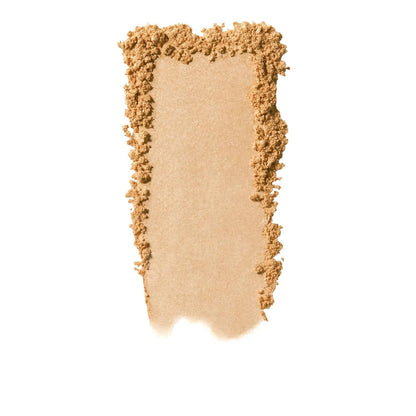 pressed compact with integrated mirror and velour applicator puff