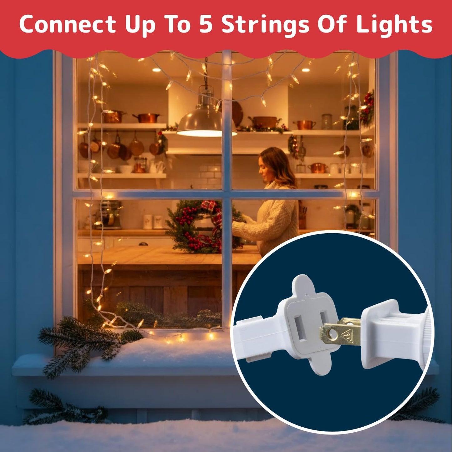 PREXTEX 10 Ft Warm White String Lights as a Thoughtful Housewarming and Holiday Gift for Her, 50 Count Indoor/Outdoor