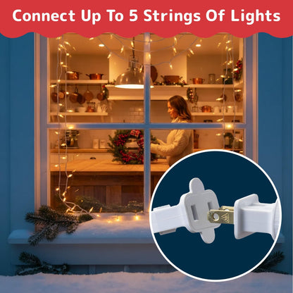 PREXTEX 10 Ft Warm White String Lights as a Thoughtful Housewarming and Holiday Gift for Her, 50 Count Indoor/Outdoor