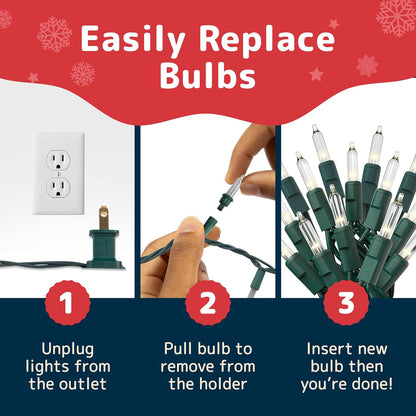 PREXTEX Clear Christmas Lights – Thoughtful Housewarming Gift for Hosts Who Love Classic Holiday Decor