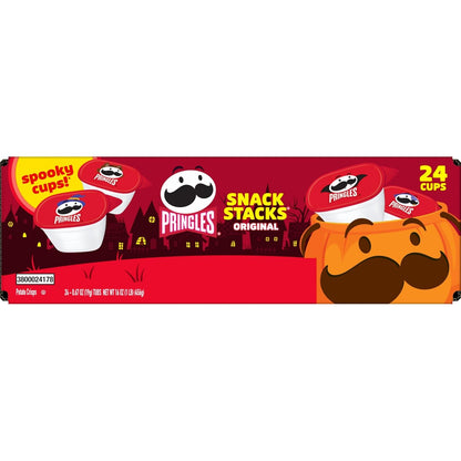 Pringles Halloween Snack Stacks Mr. P – Display-Worthy Original Potato Crisp Cups for Halloween Buffet Table Styling and October Themed Snack Stations