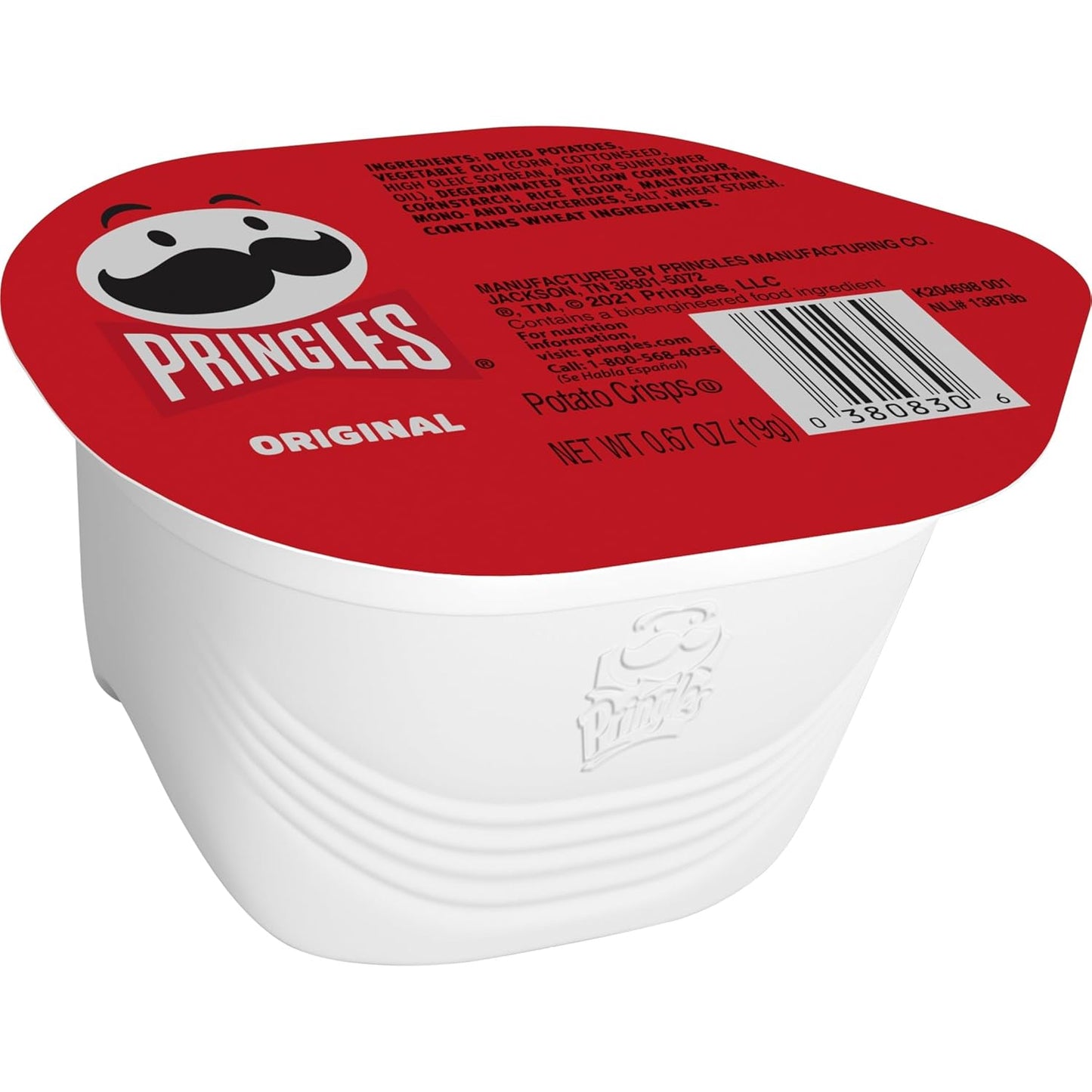 Pringles Original Potato Crisps Cups – Single-Serve Snack for Kids Lunchboxes and School Snacks