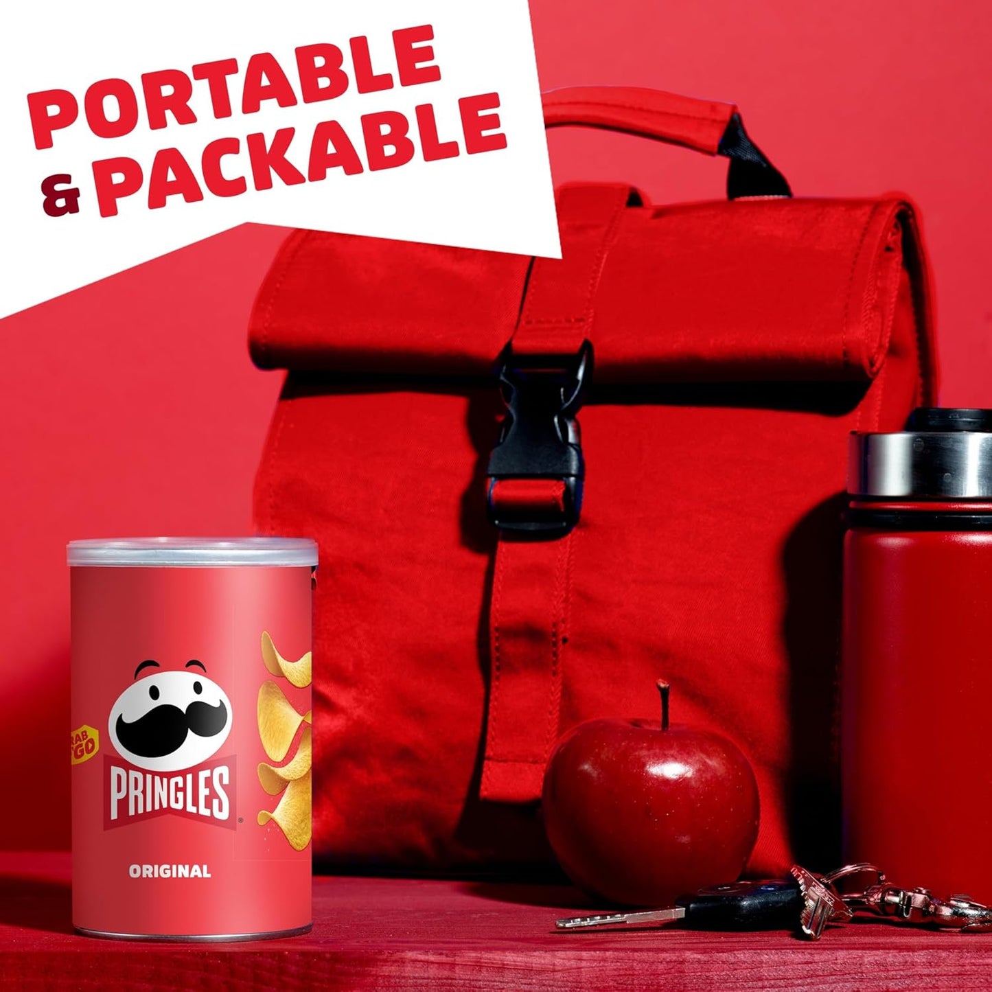 Pringles Original Potato Crisps – Kids Lunchbox Snack, 12 Pack of 2.36 oz Stackable Cans