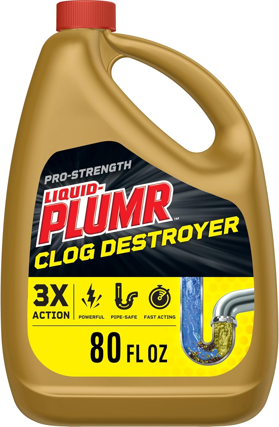 pro-strength gel clog remover with 3x action (protect, prevent, destroy)