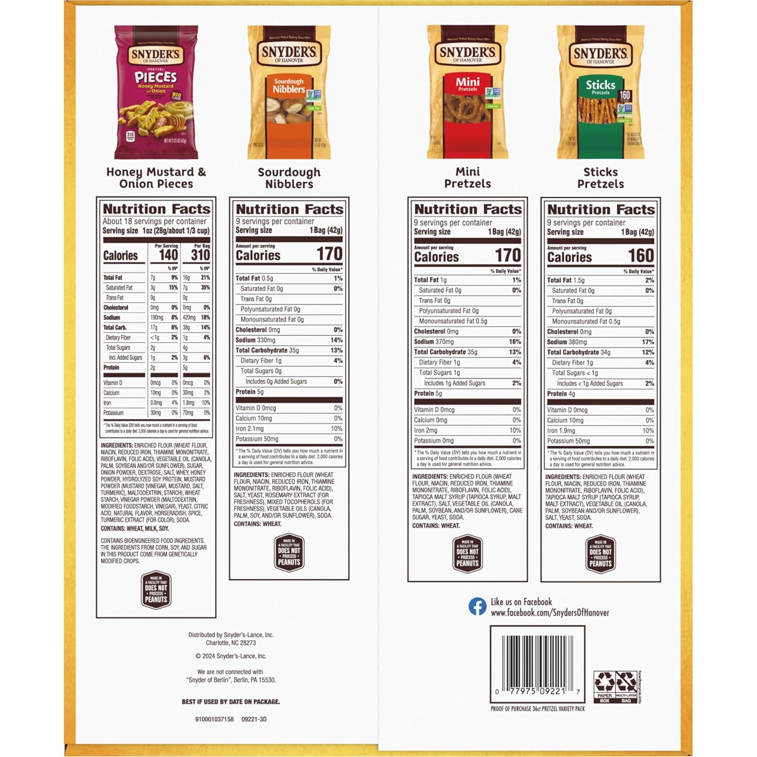 produced in a peanut-free facility, suitable for nut-free school environments
