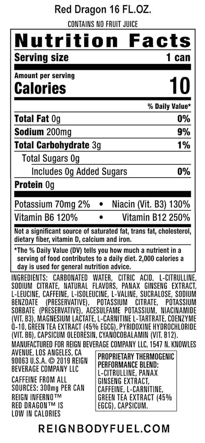 proprietary thermogenic blend: l-citrulline, panax ginseng extract, l-carnitine, green tea extract