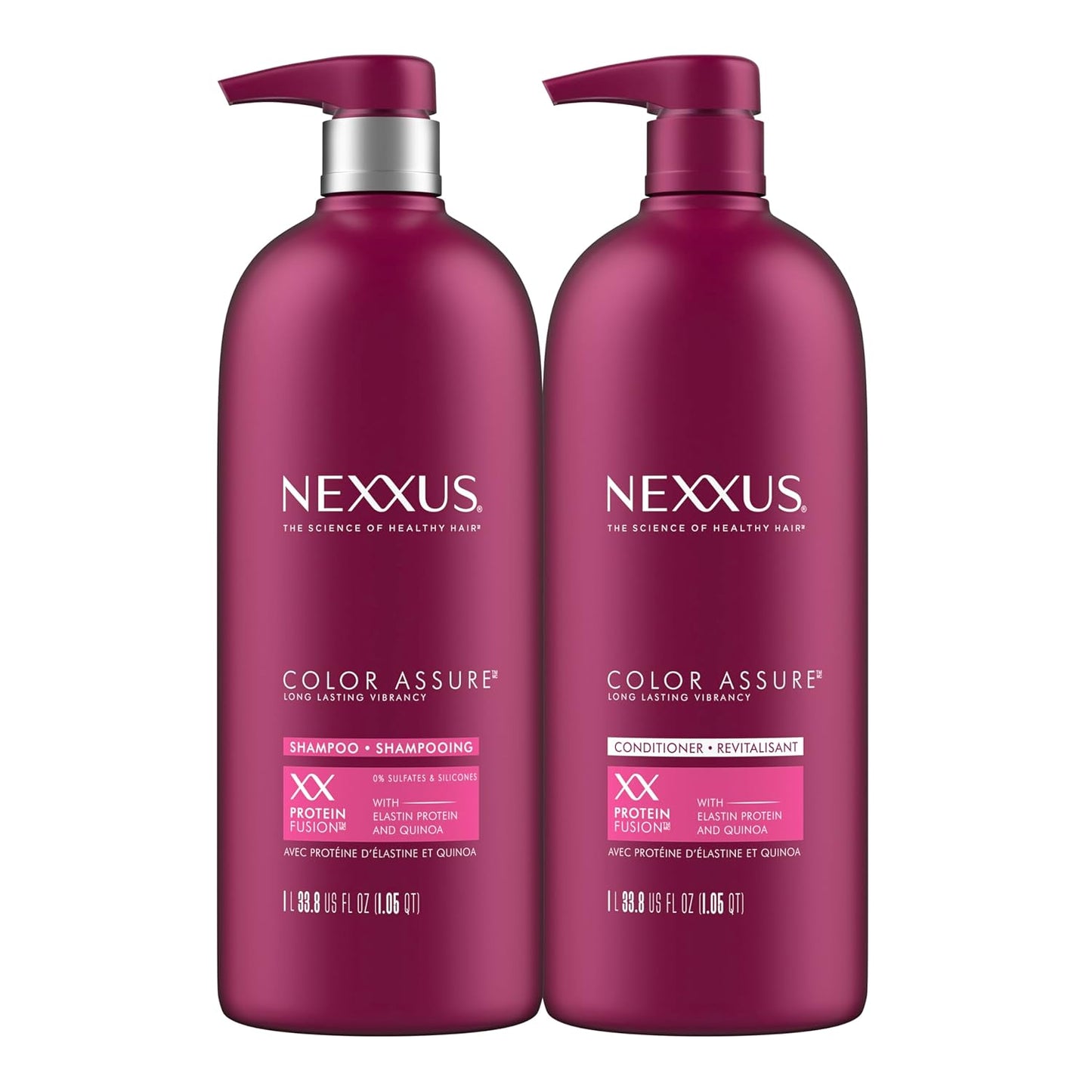 proteinfusion blend with elastin protein and quinoa for structural color protection