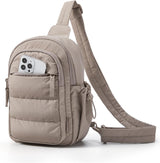 BAGSMART Puffer Sling Bag for Women Travelers, Lightweight Crossbody for Day Hikes and City Sightseeing