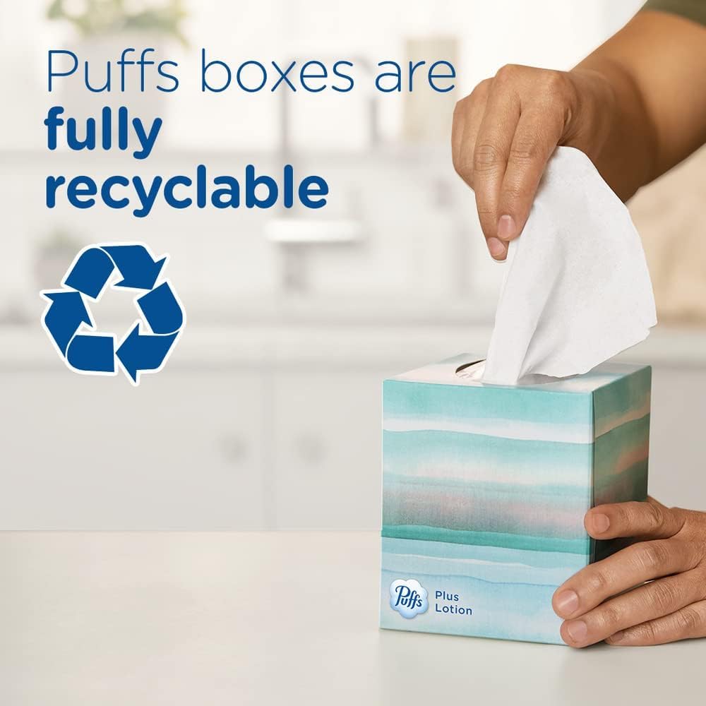 Puffs Plus Lotion Tissues for the Family Car Cup Holder, On-the-Go Kids Cold and Allergy Care