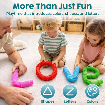 pull-and-pop sensory action that supports grip strength and bilateral coordination