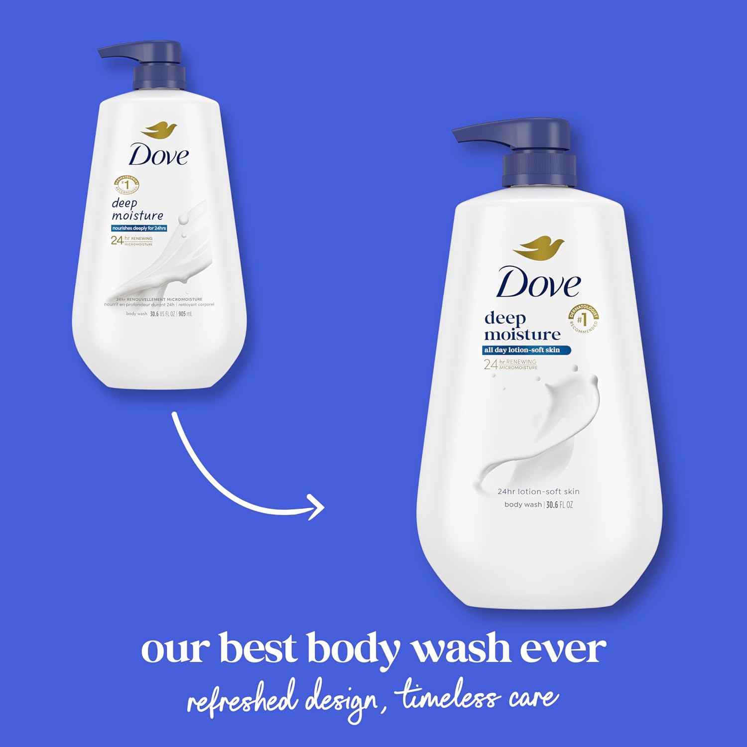 pump-top bottle for mess-free, one-handed dispensing in the shower