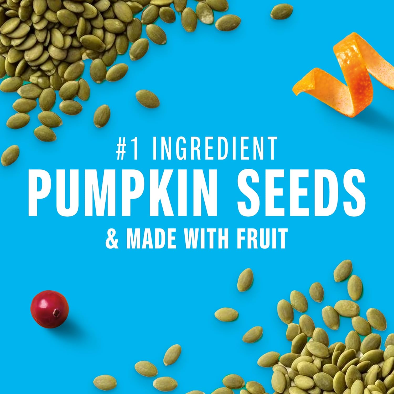 pumpkin seeds listed as the #1 ingredient, supporting heart-healthy claims