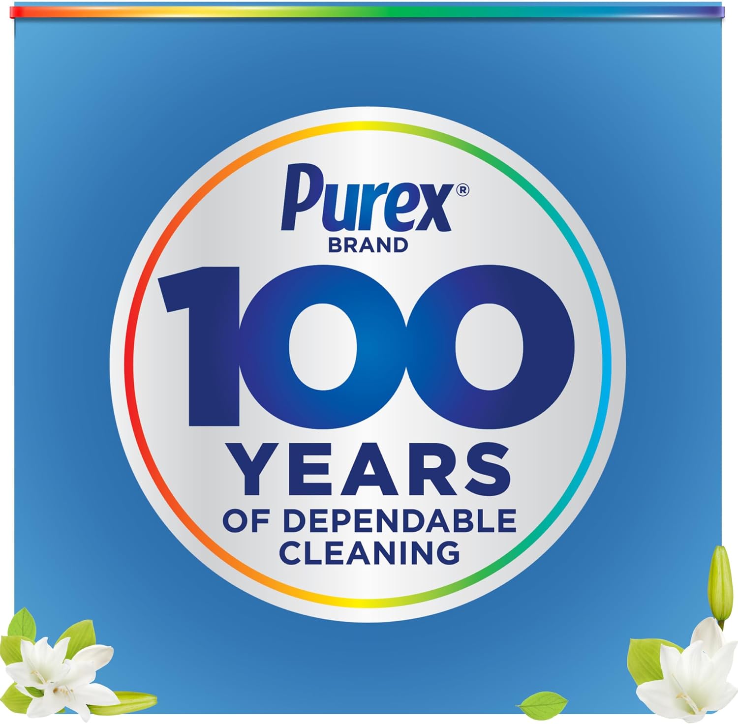 Purex Natural Elements Fresh Lilies & Linen Liquid Detergent, 82.5 oz, 165 Loads, Dye-Free, Plant-Based Laundry Wash for a Calming Self-Care Laundry Ritual
