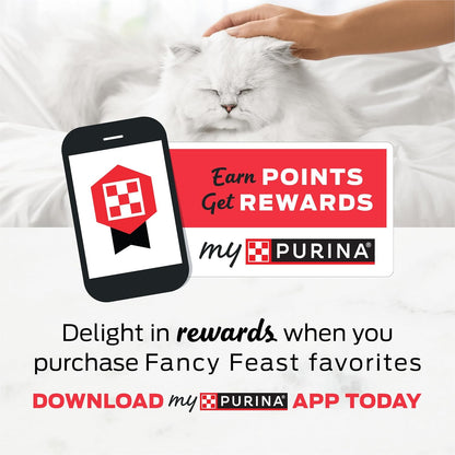 Purina Fancy Feast Grilled Seafood Variety Pack – Mindful Mealtime Ritual for Adult Cats, 24 Pack of 3 oz Pull-Top Cans