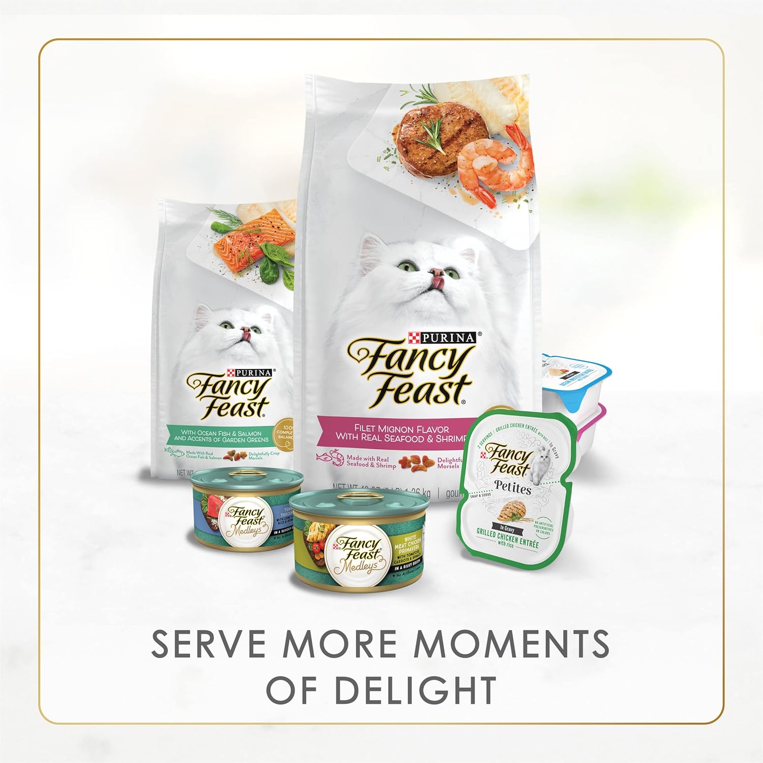 Purina Fancy Feast Grilled Seafood Variety Pack – Mindful Mealtime Ritual for Adult Cats, 24 Pack of 3 oz Pull-Top Cans