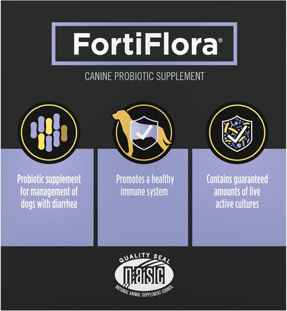 Purina Pro Plan FortiFlora Probiotic Powder for Dogs – Travel-Ready Gut Support for Boarding and Road Trips