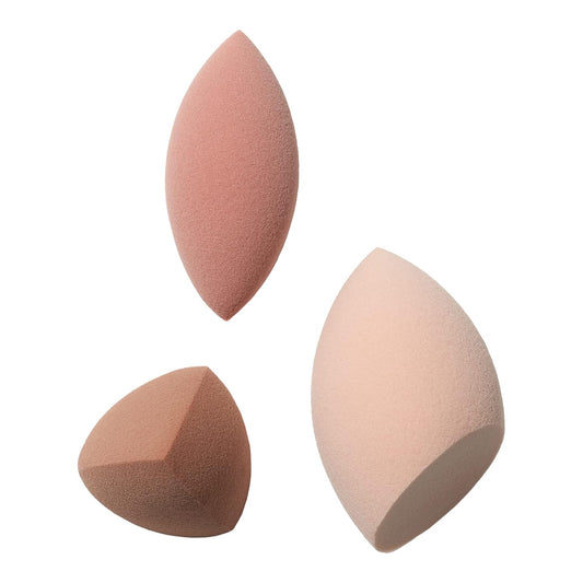 pyramid-shaped contour sponge optimized for baking, contouring, and under-eye setting