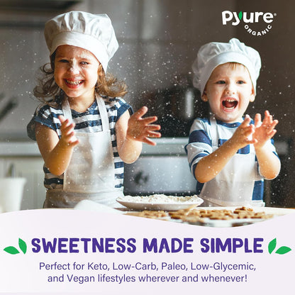 Pyure Organic Stevia Extract Powder – Family-Safe Sugar Alternative for Kids' Lunch Prep and Snacks